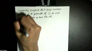 UNT Math: MLA1J12: Simple modules are generated by their nonzero elements