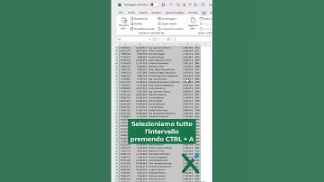 EXCEL TRUCCHI: 🗃  Ordinare le colonne con un click #shorts