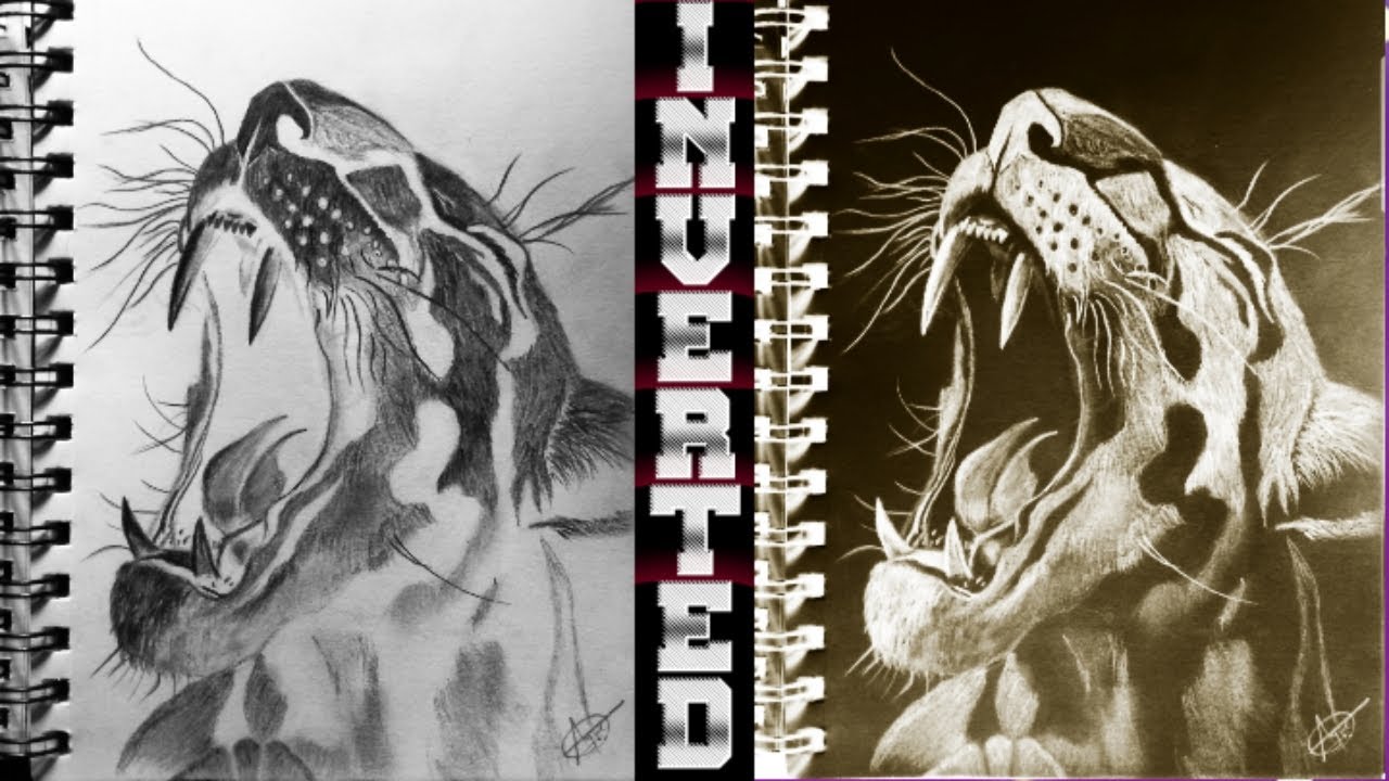 How To Draw A Leopard / Inverted Drawing / Drawing Leopard By Negative Effect / ARJU'S ART WORLD