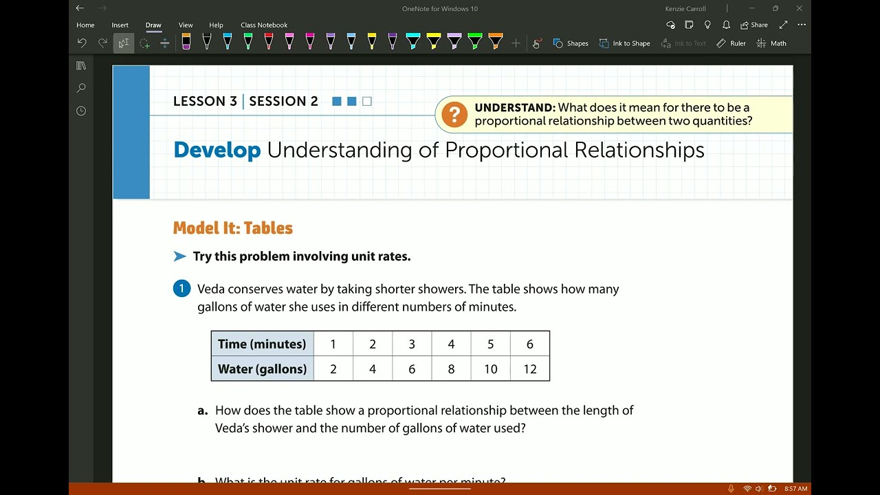 M6+ Lesson 3: Session 2 - Develop Understanding of Proportional Relationships