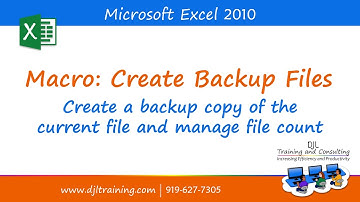 Excel Macro - Create Backup Files