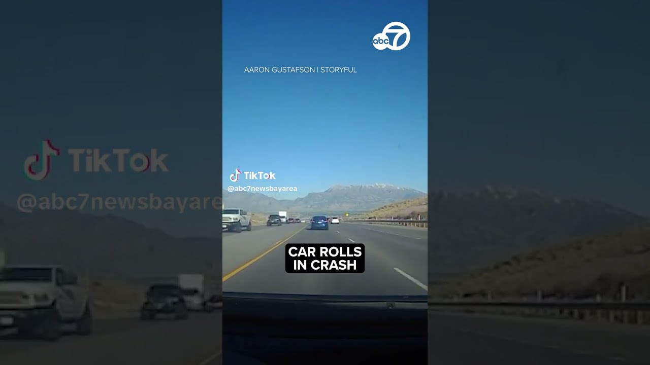 Car Rolls Over In Head On Collision