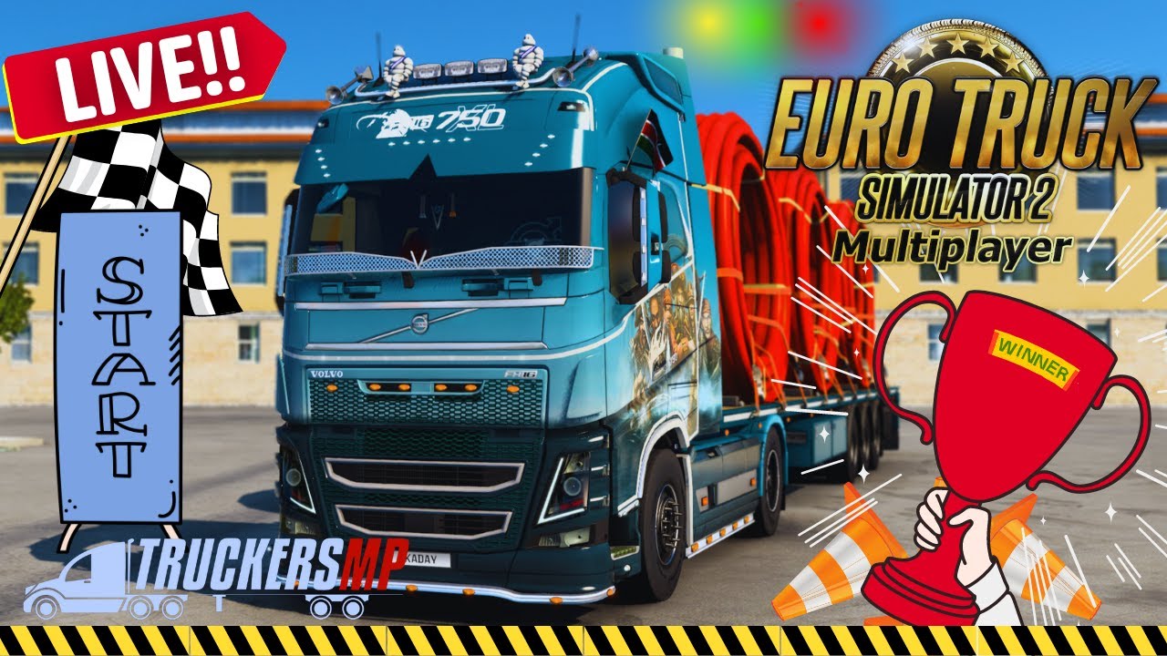 Euro truck simulator 2 - TruckersMP Tournament 2023 LIVE , let's win 🏁🏆.  