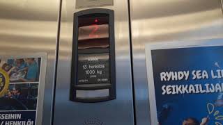 Very Nice 2002 KONE MonoSpace MRL Traction Elevator at SeaLife, Helsinki, Finland