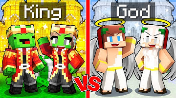 Mikey Family KING vs JJ Family GOD Survival Battle in Minecraft (Maizen)