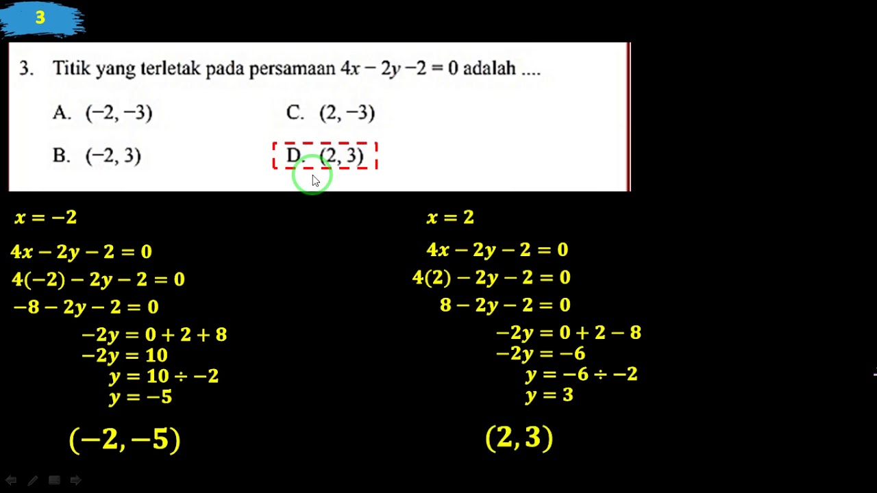 Pembahasan soal persamaan garis lurus 1