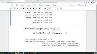 Python Data Analysis - PART II - Pandas Programming - 5 Pivot Tables and File I/O