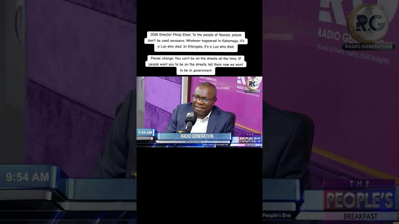 ODM Director Philip Etale: To the people of Nyanza, please don't be used sanasana.