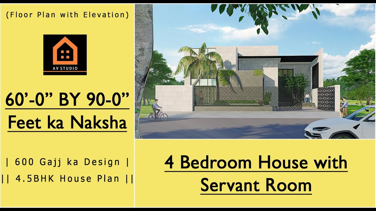 60 X 90 Feet Ka Naksha 5400 Sqft House Plan 600 Gaj Ka Makan 4BHK 60-x-90-feet-ka-naksha-5400-sqft-house-plan-600-gaj-ka-makan-4bhk