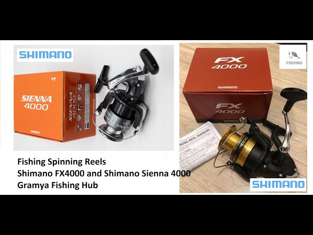 Fishing Spinning Reels  Shimano FX4000 and Shimano Sienna 4000