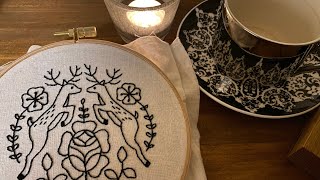 疲れた夜にぼーっと眺めてほしい☆夜更かし刺繍
