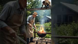 Monkey Steals Grandpas Hat Funny Short Video