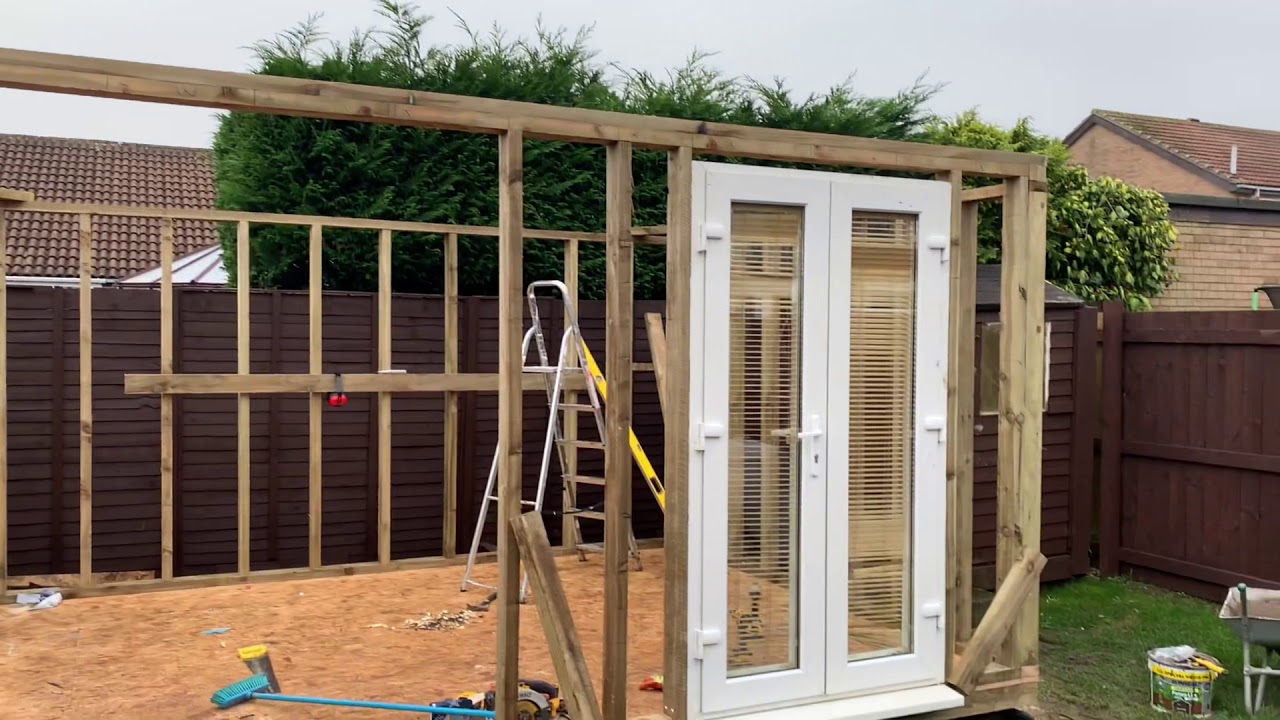 Summer house/bar build. Part 2 walls/roof! YouTube