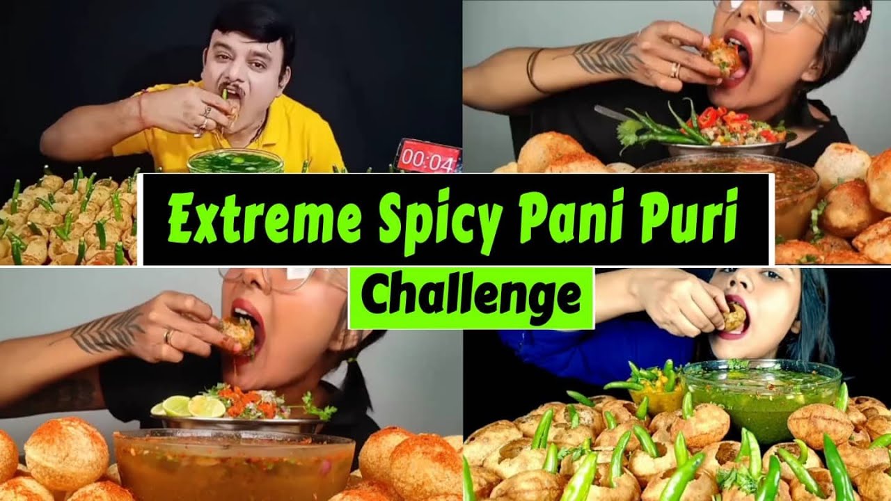 EXTREME SPICY PANI PURI CHALLANGE ASMR MUKBANG