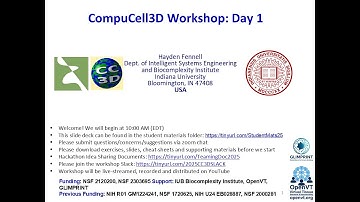 CompuCell3D Workshop 2025, Module 1.0, Welcome, Fennell, July 28, 2025