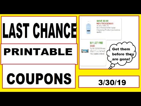 LAST CHANCE Printable Coupons!- 3/30/19- PRINT ASAP BEFORE THEY ARE GONE!