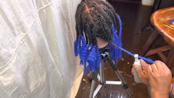 Instant Colored Loc Extensions with Dreadlock Machine #locextensions #dreadlockmachine   #locstyles