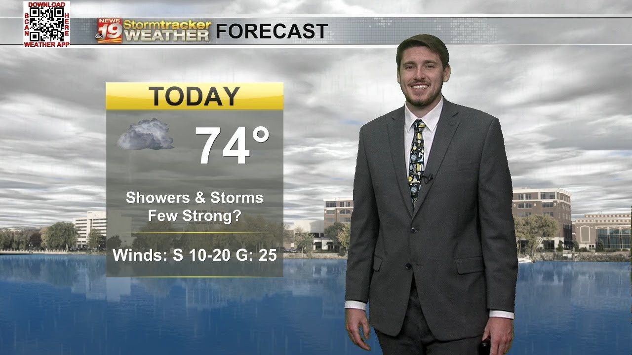 Showers and storms return, a few possibly strong to severe - YouTube