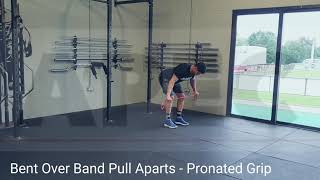 How to do Bent Over Band Pull Aparts - Pronated Grip