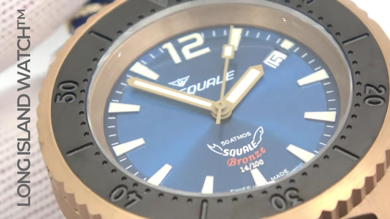 Squale 1521 Bronze and Blue Beauty — профессиональный швейцарский дайвер, глубина 500 м