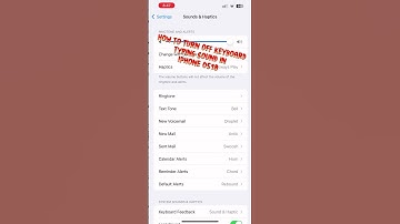 Keyboard typing sound turn off in iPhone 📱