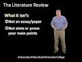 Writing the Literature Review (Part One): Step-by-Step Tutorial for Graduate Students