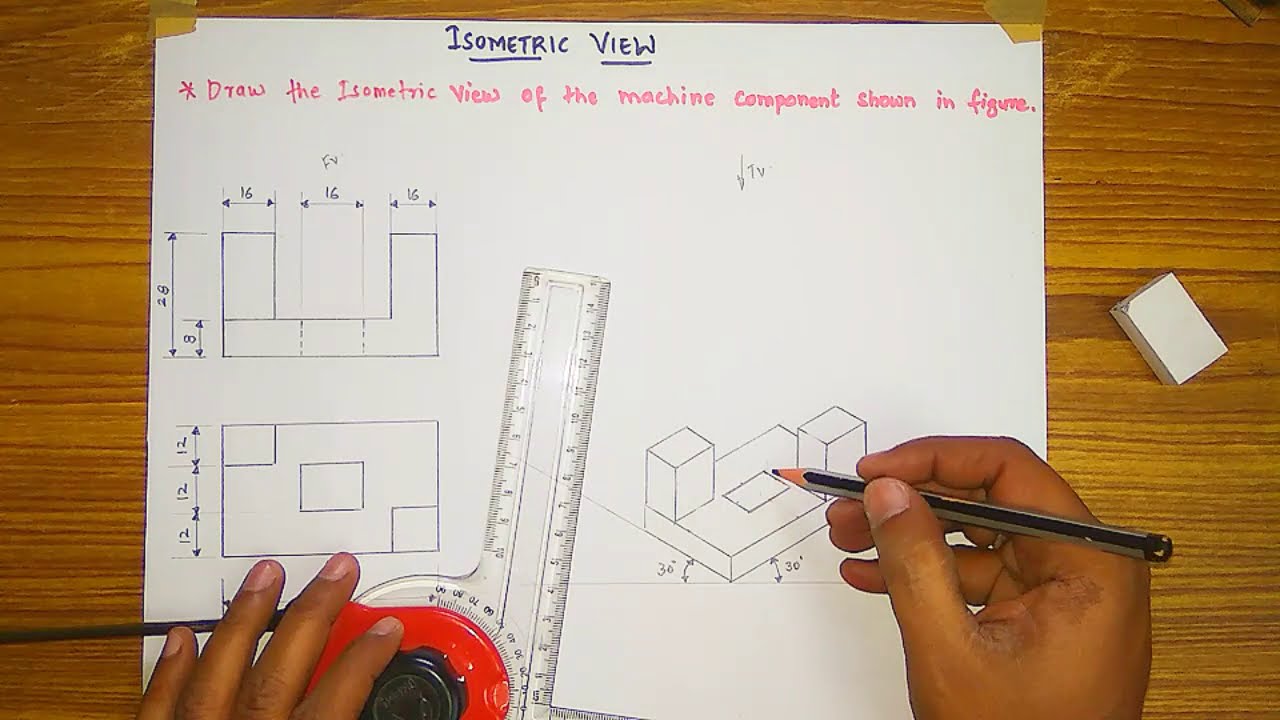 Isometric view of machine components (Hindi)by M.A.Mehboob - YouTube