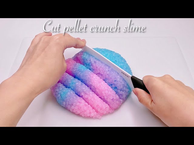 【ASMR】🍬ペレットクランチスライムを切る🍬【音フェチ】Cut pellet crunch slime