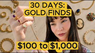 Thrifted Gold Finds: Turning $100 into $1000 in 30 Days