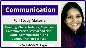 Communication I NTA UGC NET Paper 1 (Crash course) Complete Unit