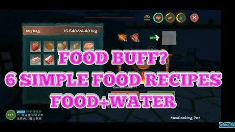 🍳🍃FOOD BUFF? 6 SIMPLE FOOD RECIPES / FOOD + WATER / HOW TO COOK | Utopia:Origin