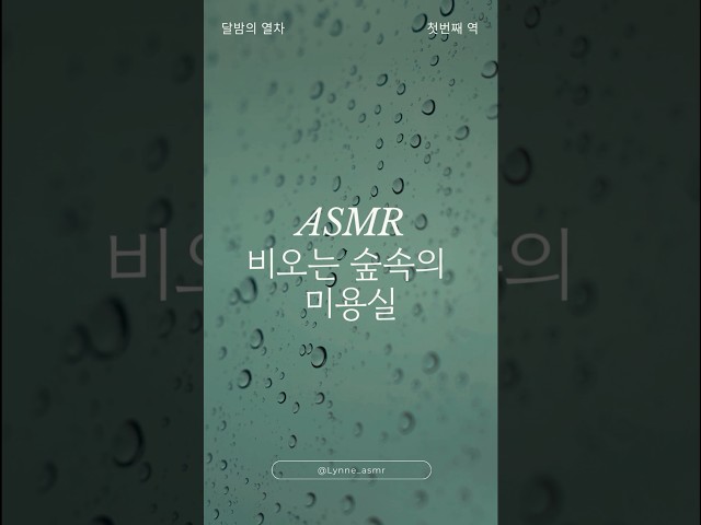 ASMR 비오는 숲속의 미용실 | 사각사각 가위소리, 빗소리