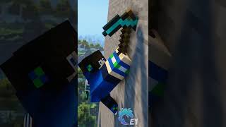 Climbing A Dangerous Cliff In Minecraft…