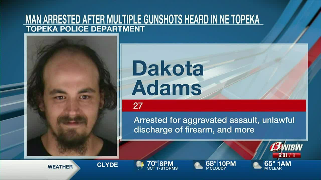 Topeka man arrested after multiple gunshots heard in NE Topeka - YouTube