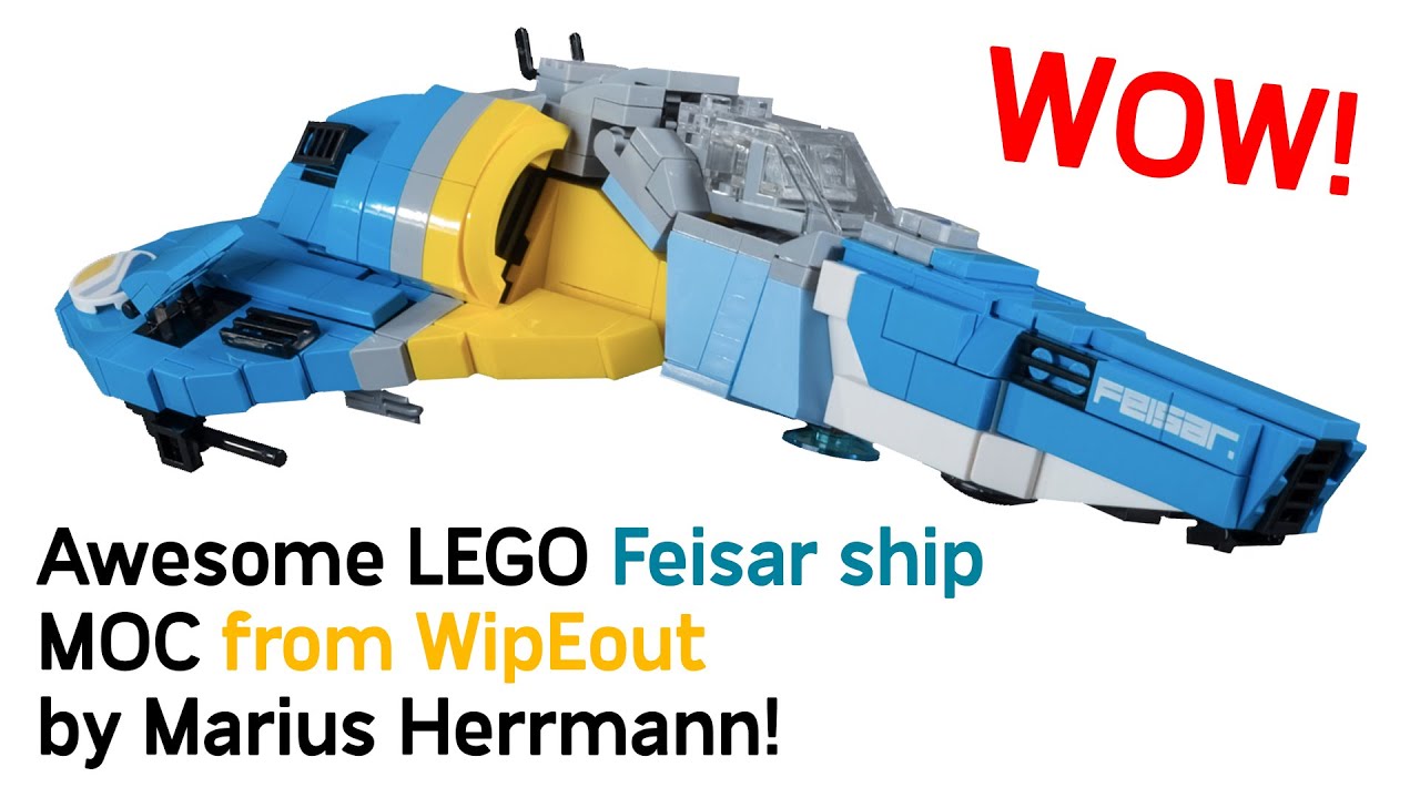 Episode 095: LEGO Feisar ship MOC from WipEout by Marius Herrmann