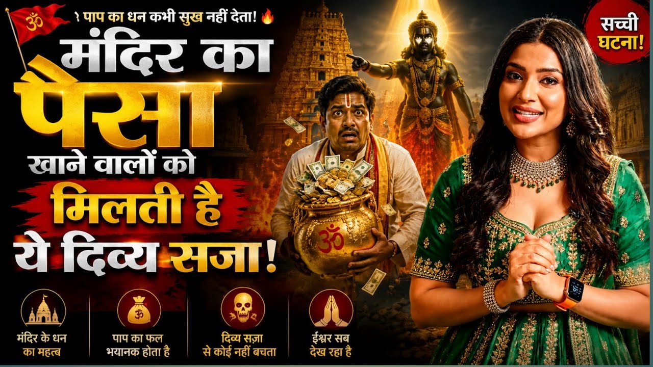 🔥🚩 मंदिर का पैसा खाने वालों को मिलती है ये दिव्य सजा!#motiva
