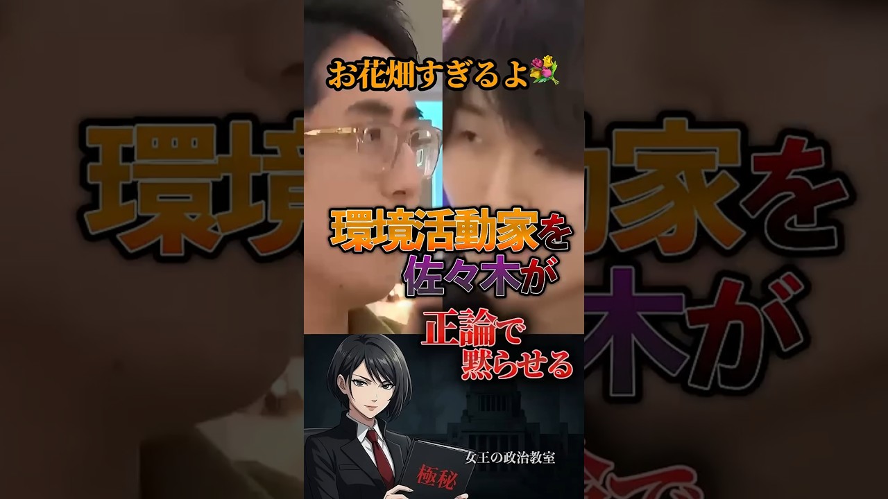 【お花畑すぎるよ🤷‍♀️】環境活動家を佐々木が正論で黙らせる #政治 #日本 #環境 #環境問題