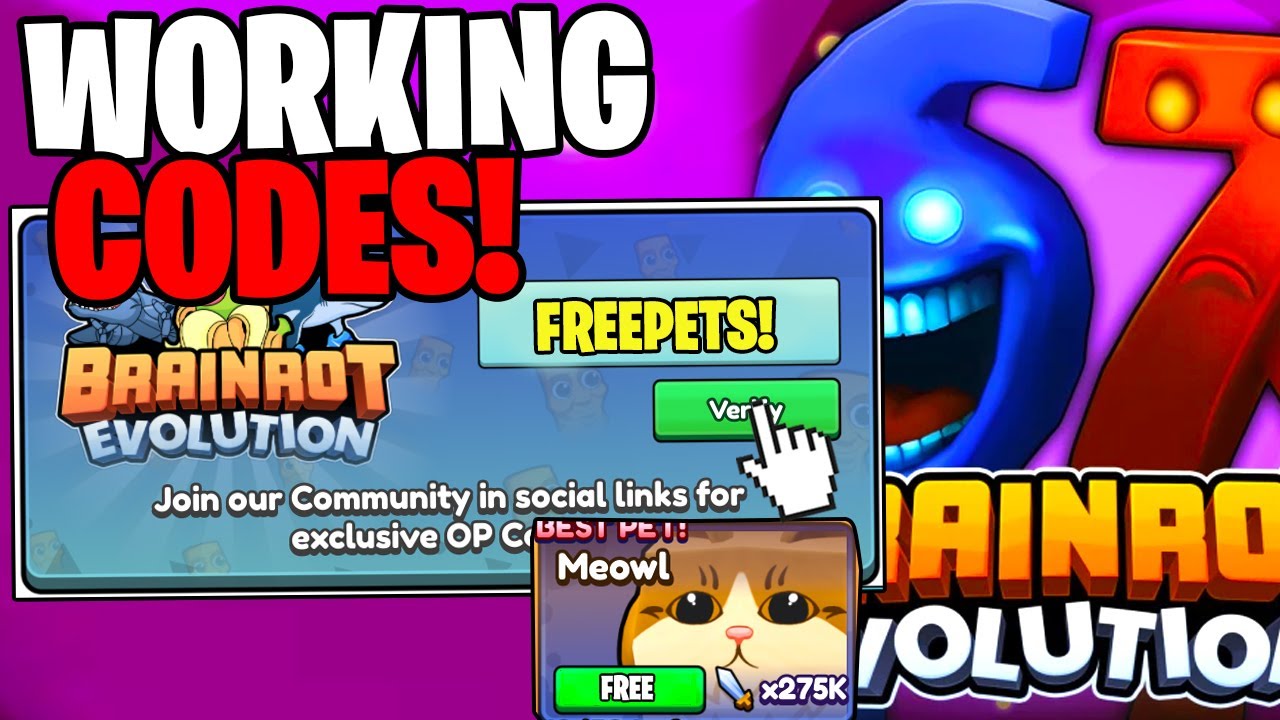 *NEW* ALL WORKING CODES FOR BRAINROT EVOLUTION IN 2025! ROBLOX BRAINROT ...