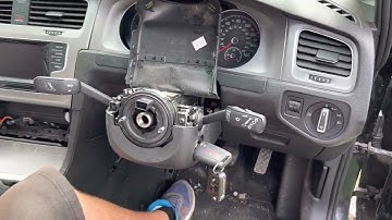 How to Remove Airbag Steering Wheel and Clockspring VW Golf 7 Passat B8
