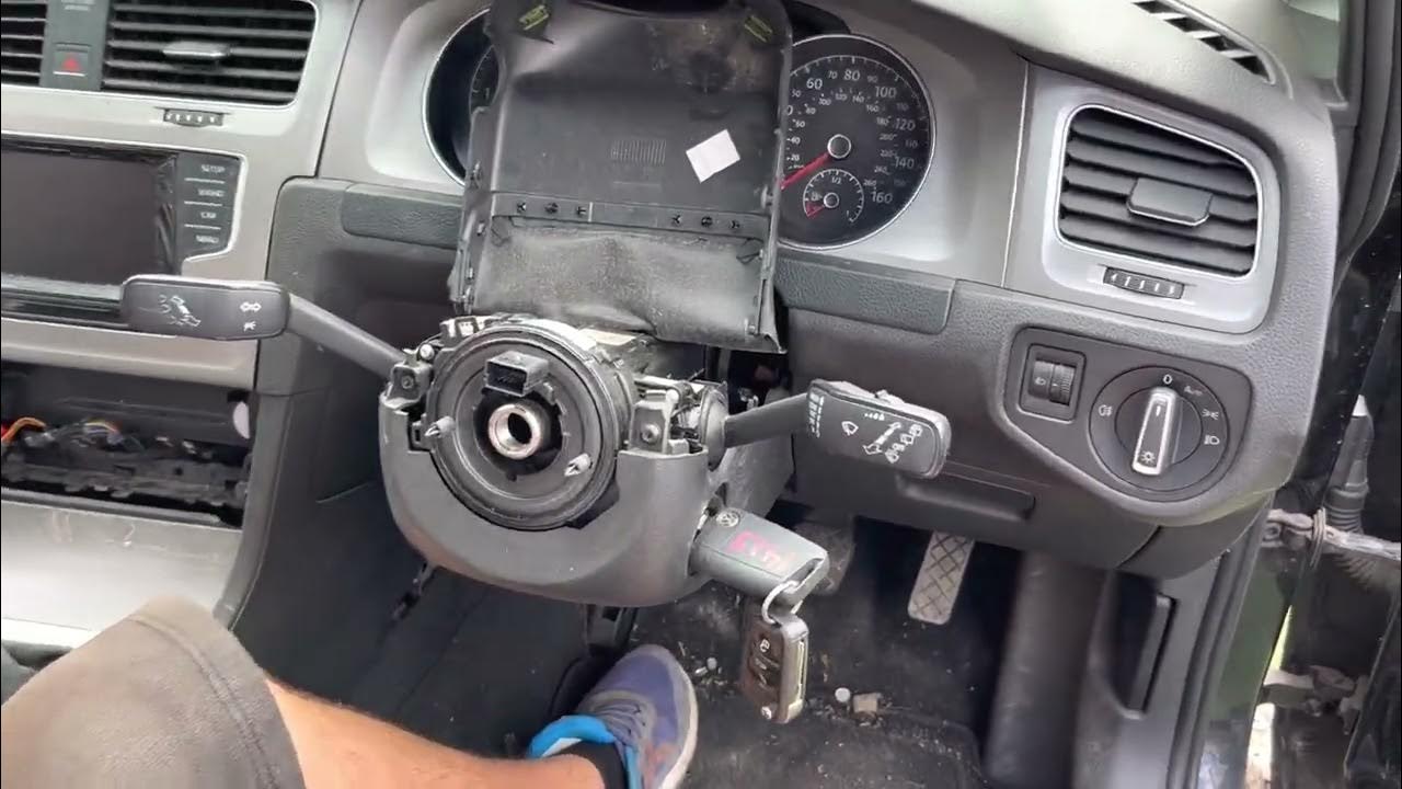 How to Remove Airbag Steering Wheel and Clockspring VW Golf 7 Passat B8