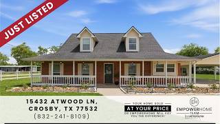 15432 Atwood Ln | PRICE REDUCED! Stunning 2.31-Acre Home in Crosby, TX | Now $625K