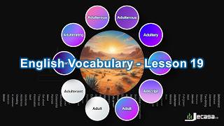 English Vocabulary - Lesson 19 Advance Adpressed Advanced Adulterating Adust Adulterant