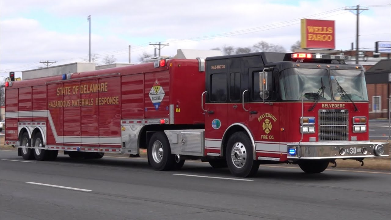 Belvedere Fire Company HAZMAT 30 & CAT 30 Responding YouTube