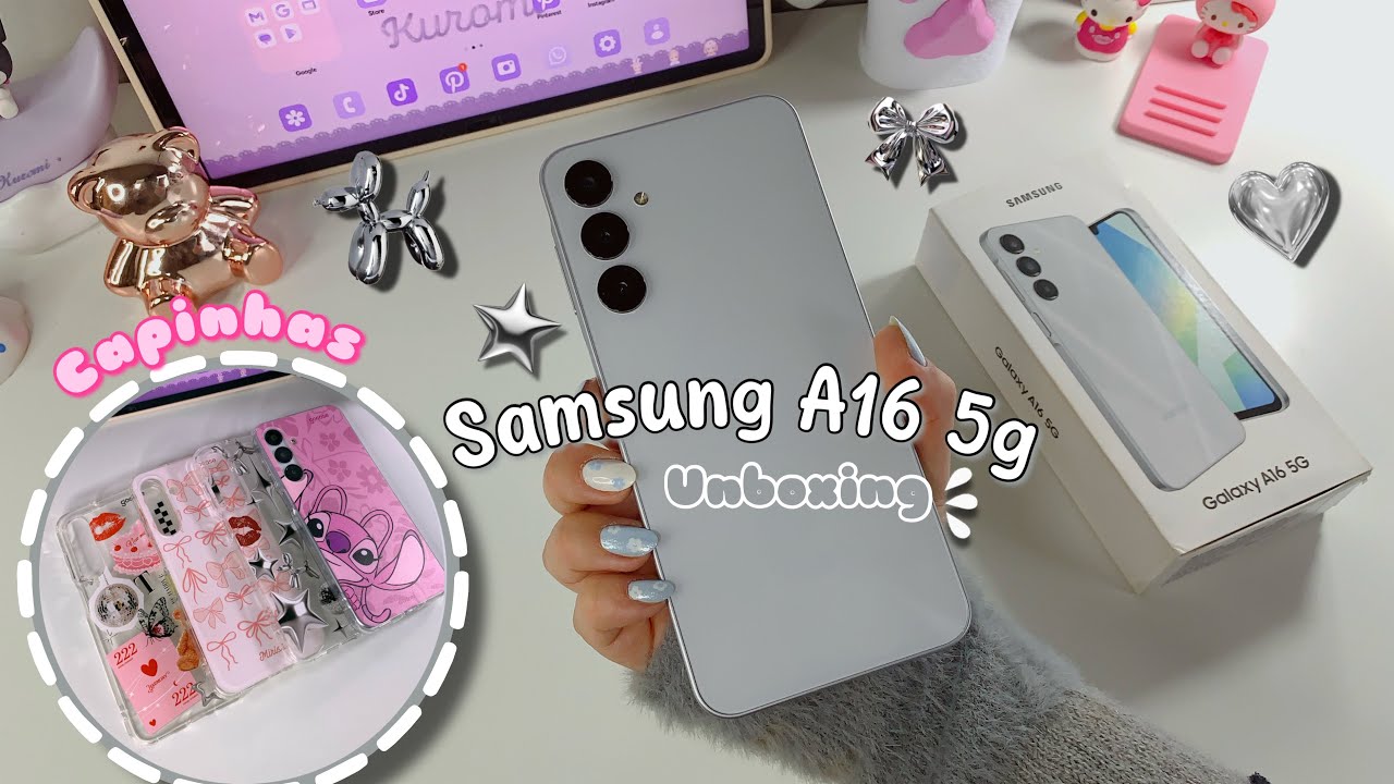 🎀 UNBOXING SAMSUNG A16 5g | Capinhas | Teste de Câmeras...
