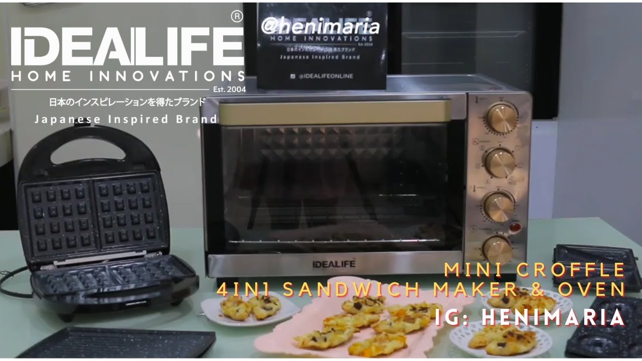 Mini Croffle (IDEALIFE 4in1 Sandwich / Waffle Maker) YouTube