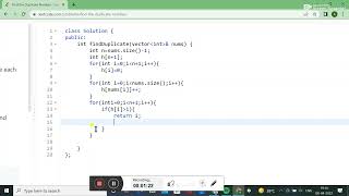 287.  Find the Duplicate Number  || LEETCODE SOLUTION || IN C++ || DATA STRUCTURE AND ALGORITHM