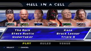 WWE Shut Your Mouth PS2 Hell in a Cell | Triple H vs Undertaker vs Kane vs Rock vs Austin vs Brock