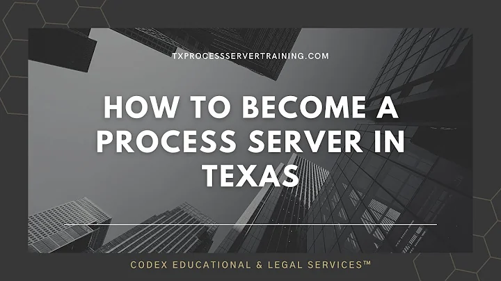 How to Become a Process Server in Texas
