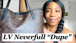 Neverfull MM Dupe? Coach City Tote Updated Review: Comparison to Louis  Vuitton Neverfull 