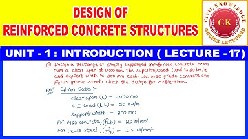DESIGN OF SINGLY REINFORCED BEAMS - PROBLEMS | RCC LECTURES TELUGU VIDEOS | CIVIL ENGINEERING